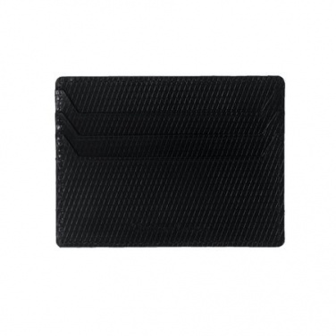 Logo trade business gift photo of: Card holder Rhombe, black