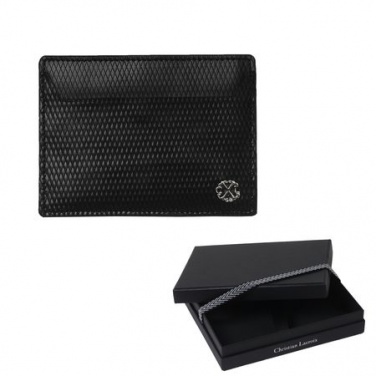 Logotrade corporate gift image of: Card holder Rhombe, black