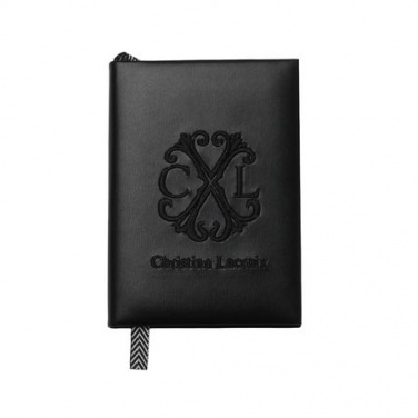 Logotrade promotional item picture of: Note pad A6 Logotype, black