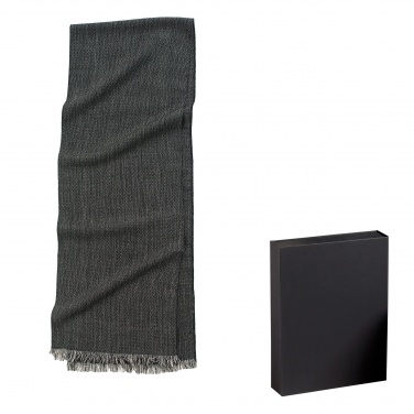 Logo trade corporate gifts picture of: Wool scarf Rhombe, black