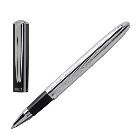 Logo trade promotional items image of: Rollerball pen Lodge, black