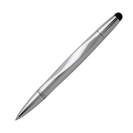 Logo trade promotional giveaways picture of: Ballpoint pen Torsion Pad Chrome, grey