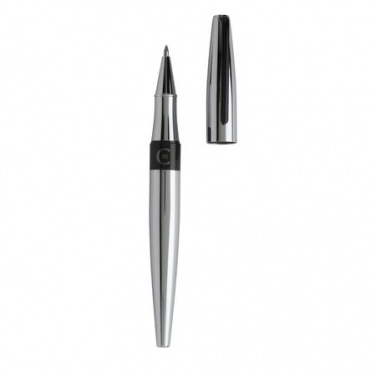 Logo trade advertising product photo of: Rollerball pen Frank Chrome, grey