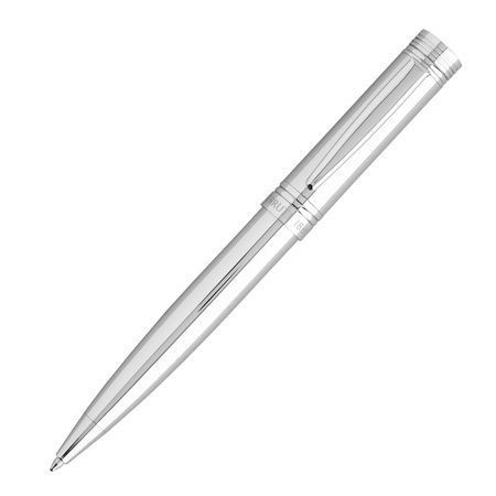 Logo trade business gifts image of: Ballpoint pen Zoom Silver