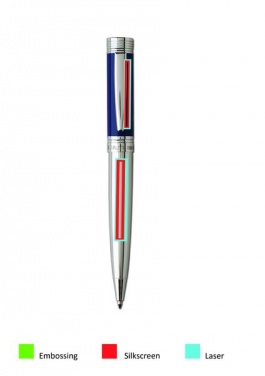 Logotrade corporate gift image of: Ballpoint pen Zoom Azur, blue