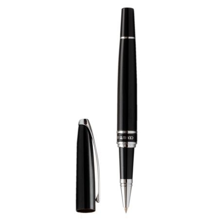 Logo trade promotional items picture of: Rollerball pen Silver Clip, black