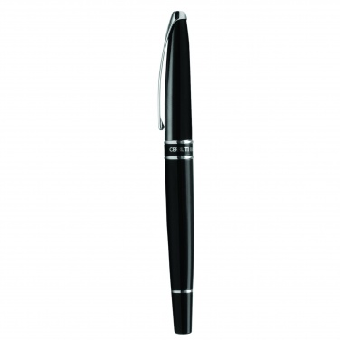 Logo trade promotional giveaways picture of: Rollerball pen Silver Clip, black