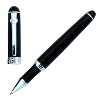 Logotrade business gift image of: Rollerball pen West, black