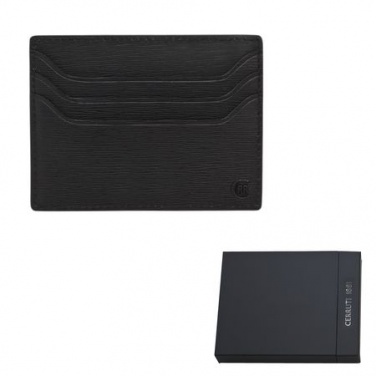 Logo trade business gifts image of: Card holder Myth, black