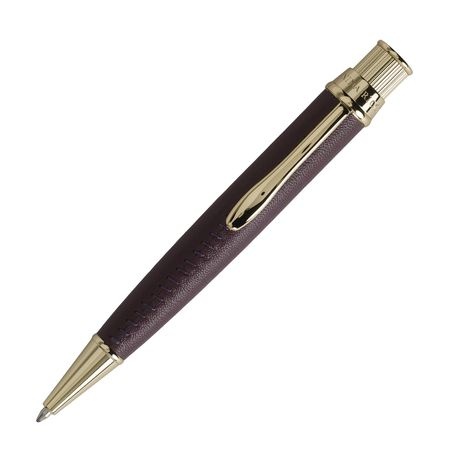 Logo trade promotional item photo of: Ballpoint pen Evidence Leather Burgundy