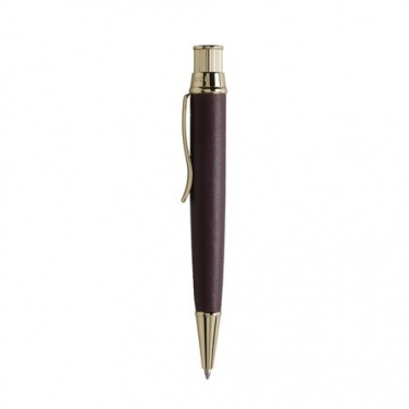 Logo trade promotional item photo of: Ballpoint pen Evidence Leather Burgundy