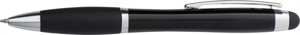 Logo trade corporate gift photo of: Light up touch pen LA NUCIA, Black