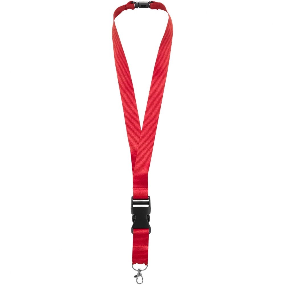 Logo trade promotional products picture of: Yogi lanyard with detachable buckle, red