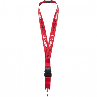 Logo trade promotional products image of: Yogi lanyard with detachable buckle, red