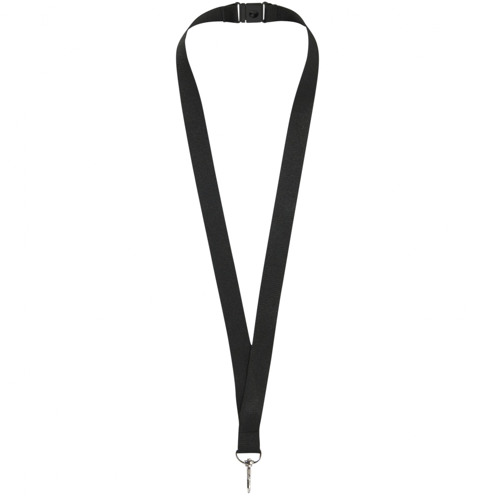 Logo trade advertising products picture of: Lago lanyard, black