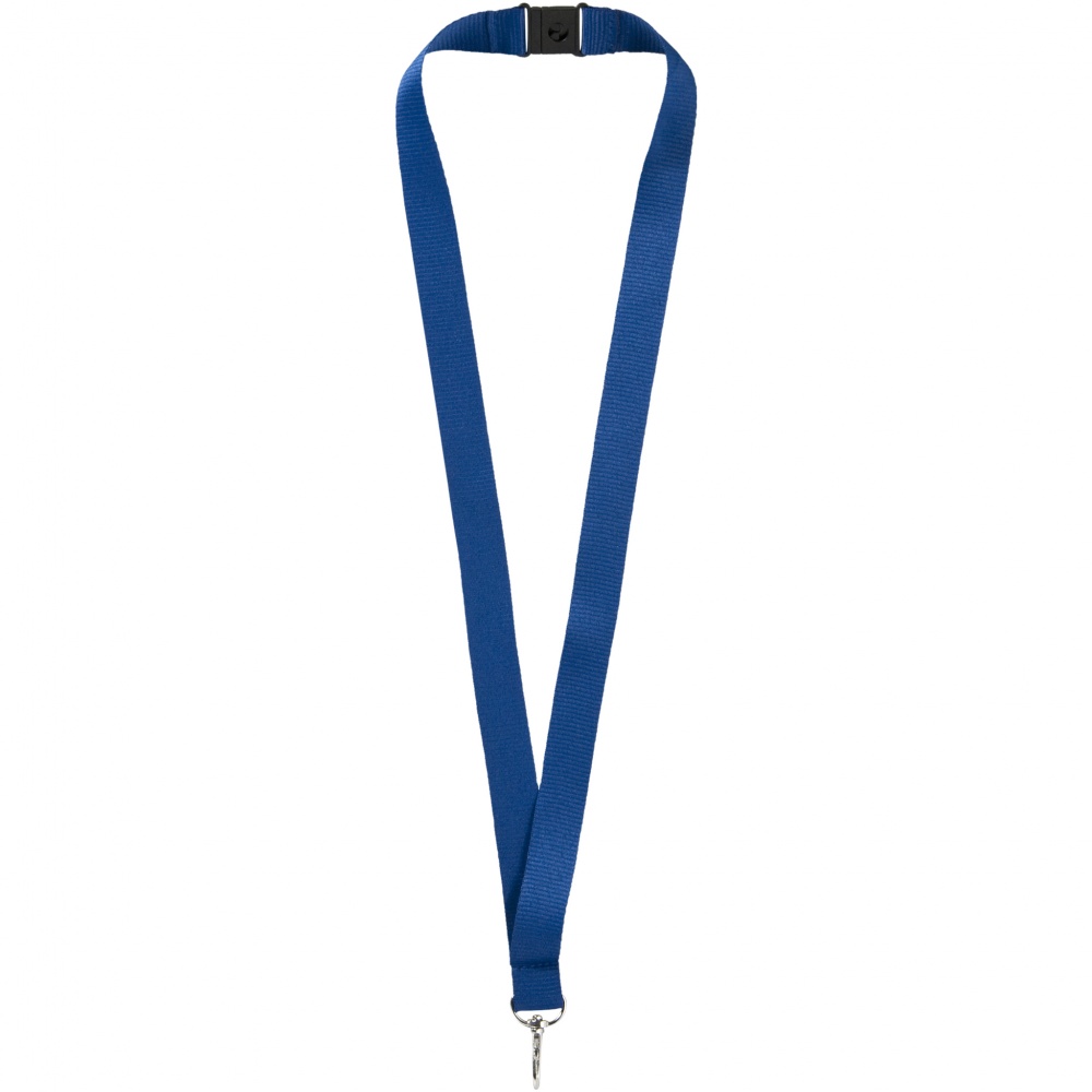 Logo trade business gifts image of: Lago lanyard, blue