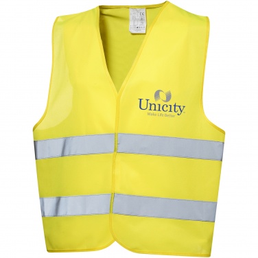 Logo trade advertising products image of: Professional safety vest in pouch, yellow