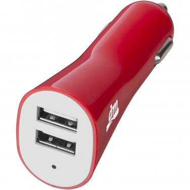 Logotrade corporate gift image of: Pole dual car adapter, red