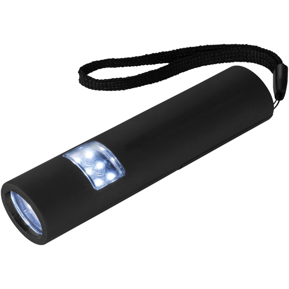 Logo trade promotional gifts image of: Magnetic LED flashlight, black