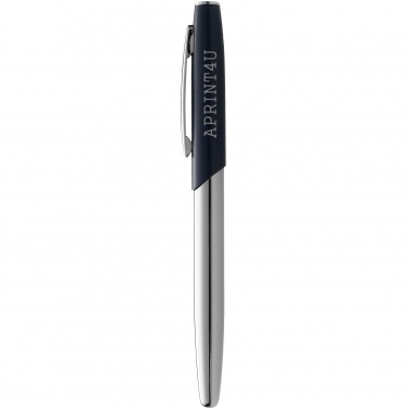 Logo trade promotional gifts image of: Geneva rollerball pen, dark blue