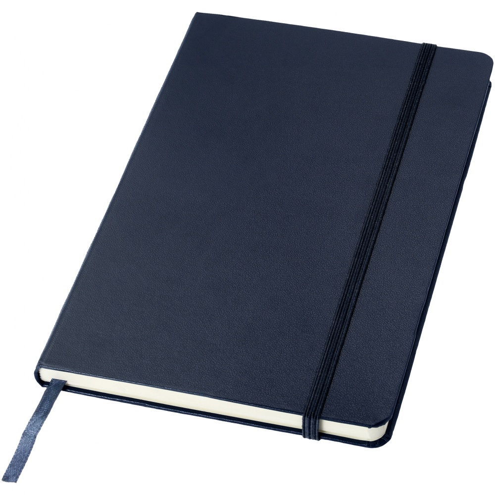 Logo trade promotional gifts image of: Classic office notebook, dark blue