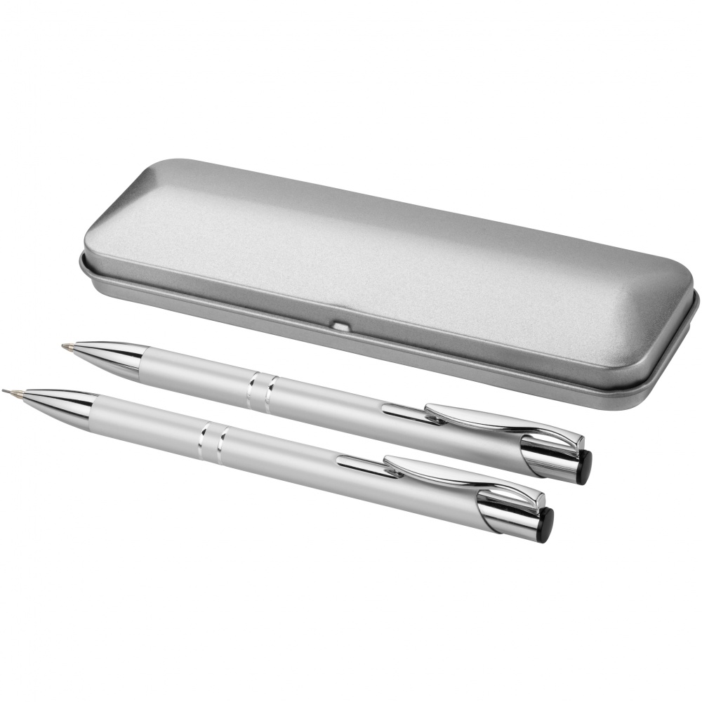 Logo trade promotional merchandise picture of: Dublin pen set, gray