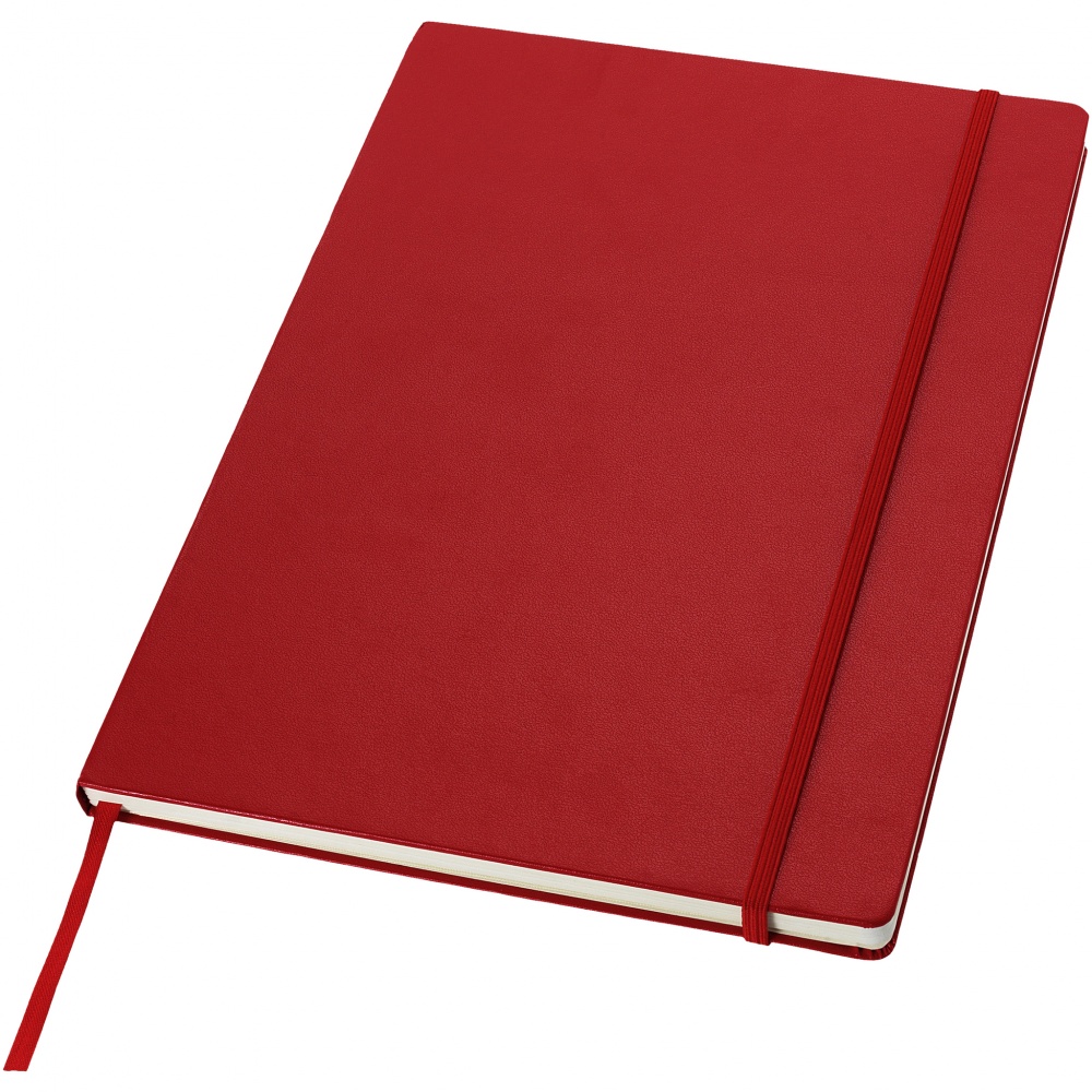 Logotrade promotional item picture of: Executive A4 hard cover notebook, red