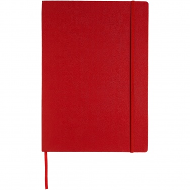 Logo trade promotional giveaway photo of: Executive A4 hard cover notebook, red