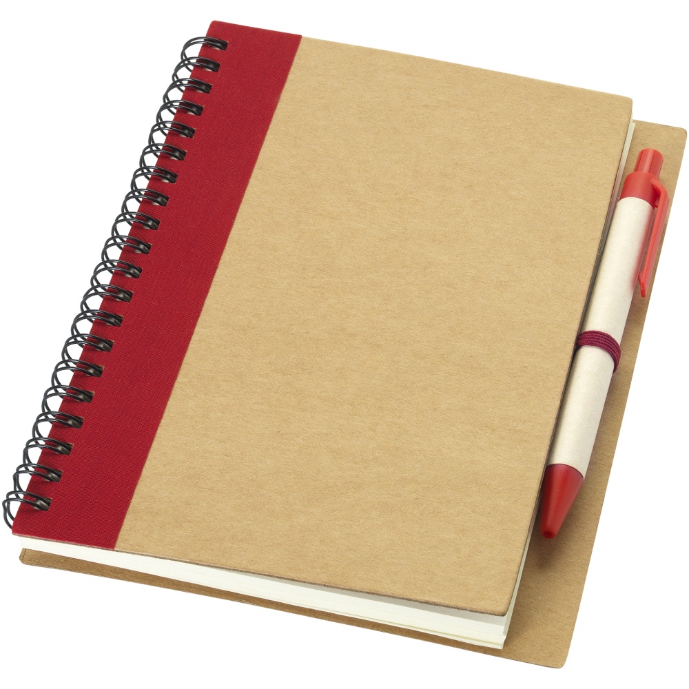 Logo trade promotional items image of: Priestly notebook with pen, red