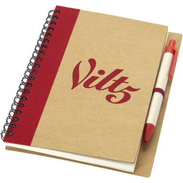 Logo trade corporate gift photo of: Priestly notebook with pen, red