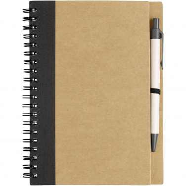 Logotrade promotional giveaway image of: Priestly notebook with pen, black