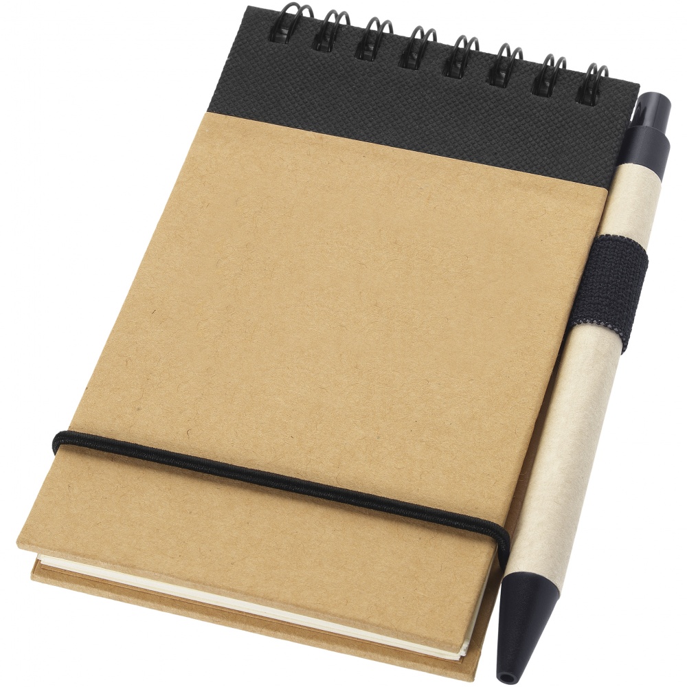 Logo trade promotional gifts picture of: Zuse jotter with pen, black