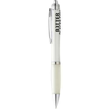 Logotrade promotional item picture of: Nash ballpoint pen, white