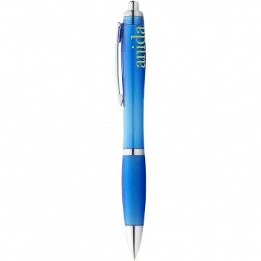 Logo trade promotional merchandise photo of: Nash ballpoint pen, light blue