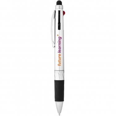 Logotrade promotional product picture of: Burnie multi-ink stylus ballpoint pen, silver