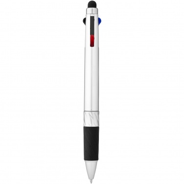 Logotrade promotional merchandise photo of: Burnie multi-ink stylus ballpoint pen, silver