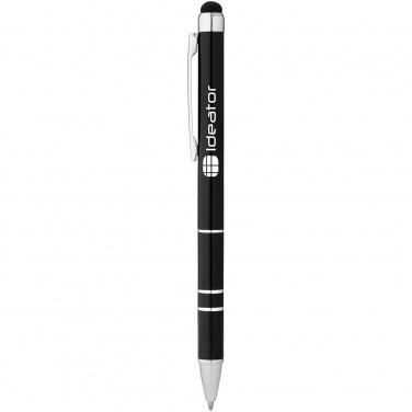 Logo trade promotional merchandise image of: Charleston stylus ballpoint pen, black