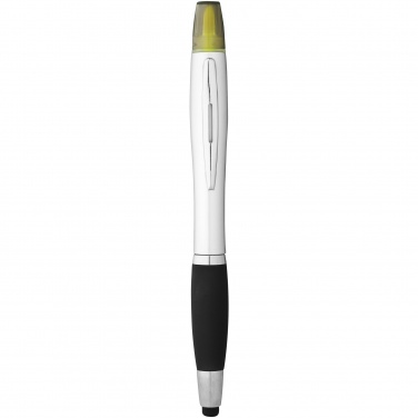 Logo trade corporate gifts picture of: Nash stylus ballpoint pen and highlighter, black