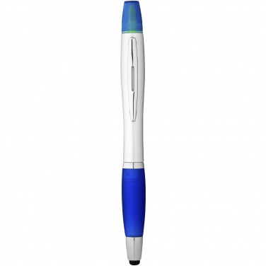 Logotrade corporate gifts photo of: Nash stylus ballpoint pen and highlighter, blue