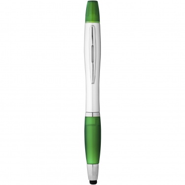 Logotrade promotional product picture of: Nash stylus ballpoint pen and highlighter, green