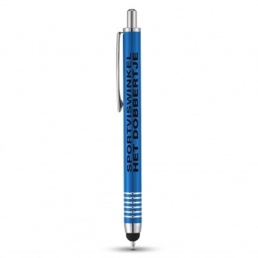 Logo trade advertising product photo of: Zoe stylus ballpoint pen, blue