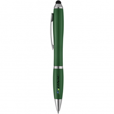 Logo trade promotional item photo of: Nash stylus ballpoint pen, green