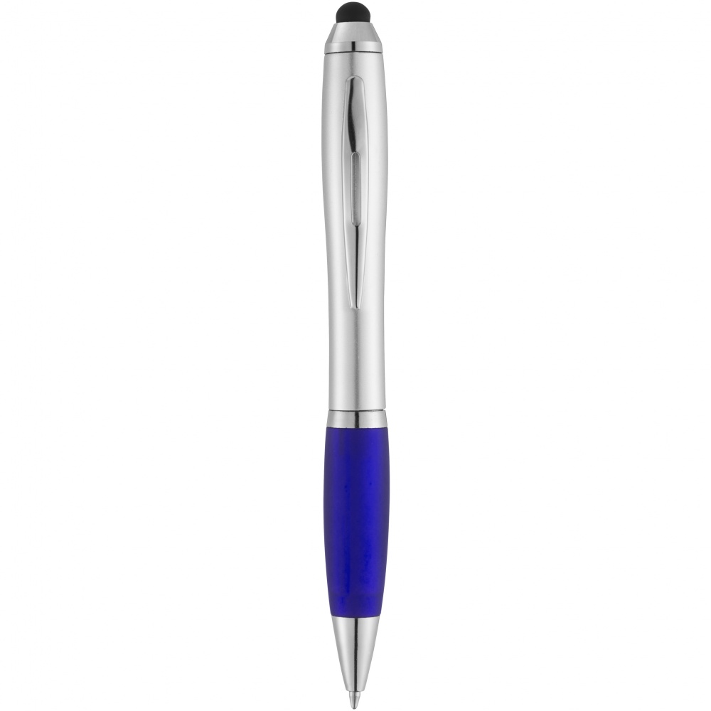 Logo trade promotional product photo of: Nash stylus ballpoint pen, blue