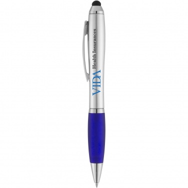 Logo trade promotional gifts picture of: Nash stylus ballpoint pen, blue