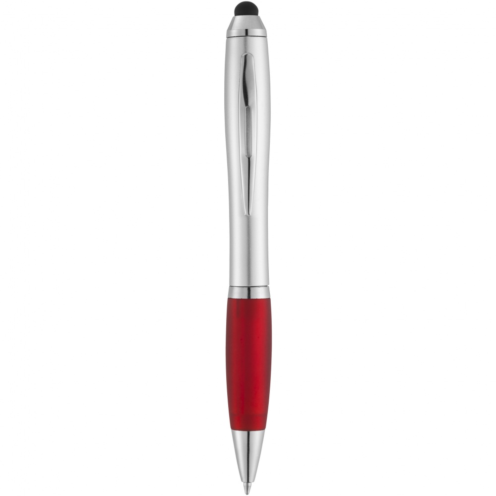 Logo trade promotional giveaways picture of: Nash stylus ballpoint pen, red