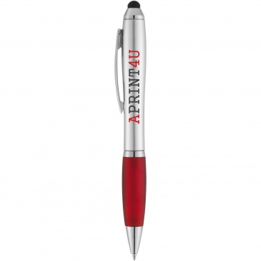 Logotrade promotional giveaway image of: Nash stylus ballpoint pen, red