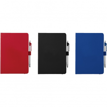 Logotrade promotional item picture of: Crown A5 Notebook and stylus ballpoint Pen, red