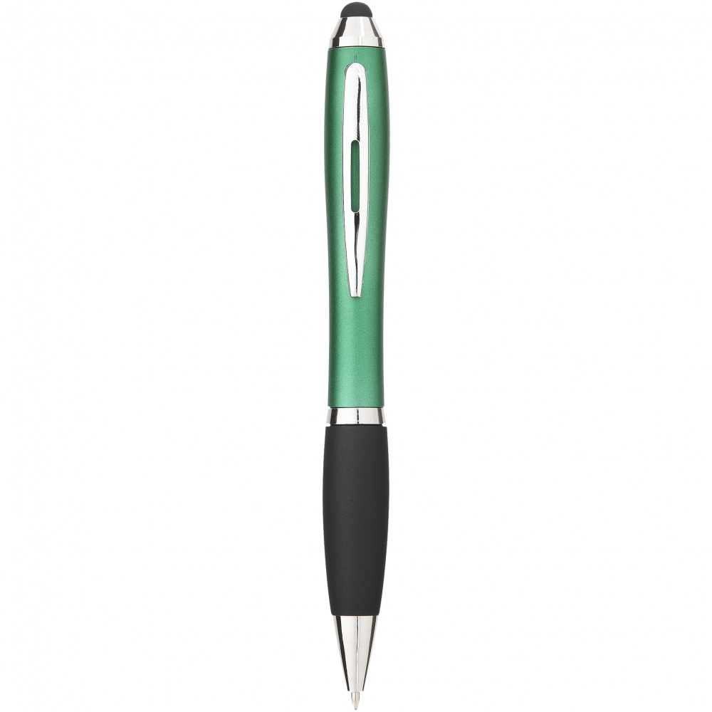 Logo trade promotional merchandise photo of: Nash Stylus Ballpoint Pen, green