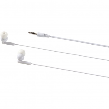 Logo trade promotional merchandise photo of: Rebel earbuds, white