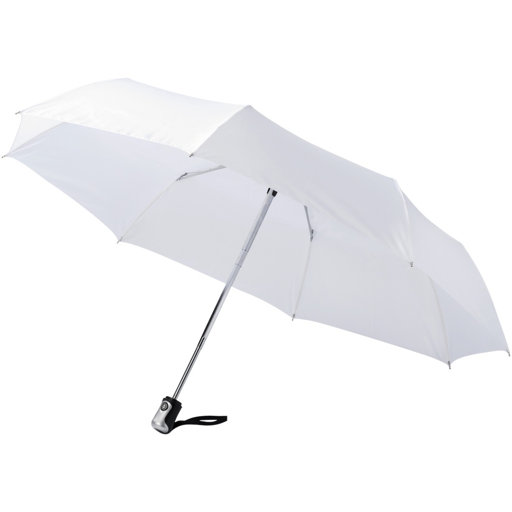 Logotrade advertising products photo of: 21.5" Alex 3-Section auto open and close umbrella, white